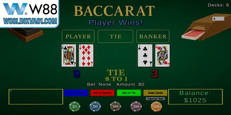 Những ưu điểm nổi bật khi tham gia Baccarat W88