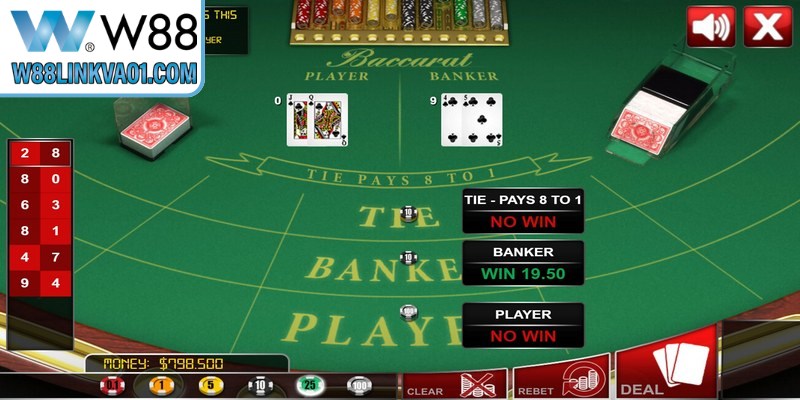 Baccarat W88 được xây dựng dựa trên phiên bản truyền thống hấp dẫn