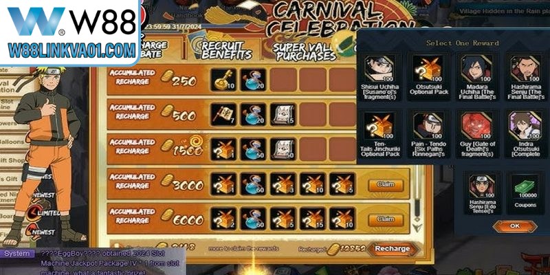 Naruto slots W88 là kết hợp hoàn hảo giữa cốt truyện anime và quay hũ hiện đại Naruto slots W88 là kết hợp hoàn hảo giữa cốt truyện anime và quay hũ hiện đại