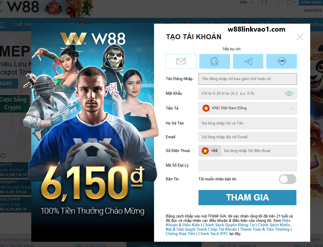 W88 Shivam ⭐️ Link Vào W88 Bóng Đá Ý Mới Nhất 2026 - Vào W88.com 20 Quy trình đăng ký tài khoản W88 đơn giản, siêu nhanh chóng